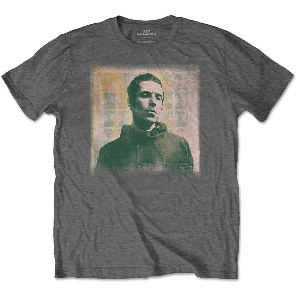 Marškinėliai Liam Gallagher Monochrome Charcoal Grey S Marškinėliai