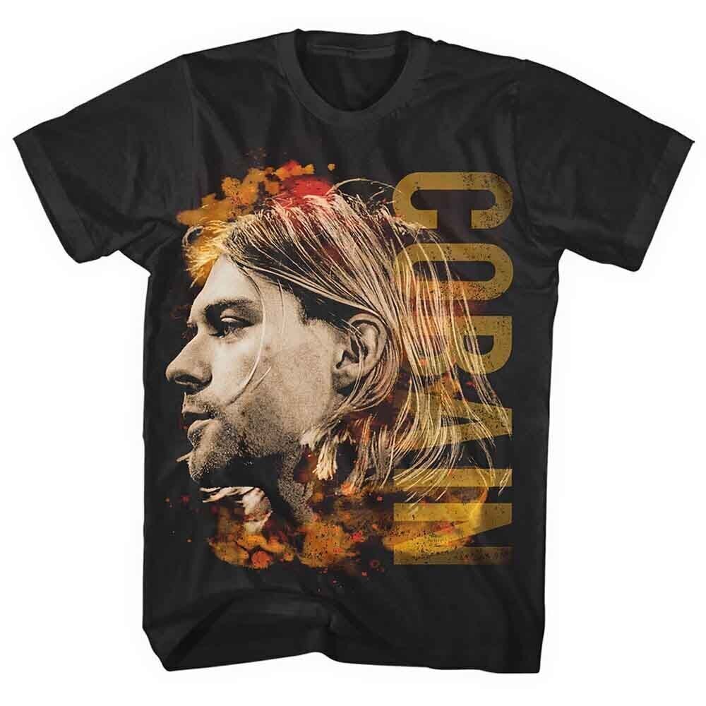 T-Shirt Kurt Cobain Coloured Side View Black 2XL T-Shirt