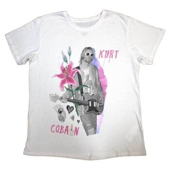 T-shirt Kurt Cobain Flower White M T-shirt - 1