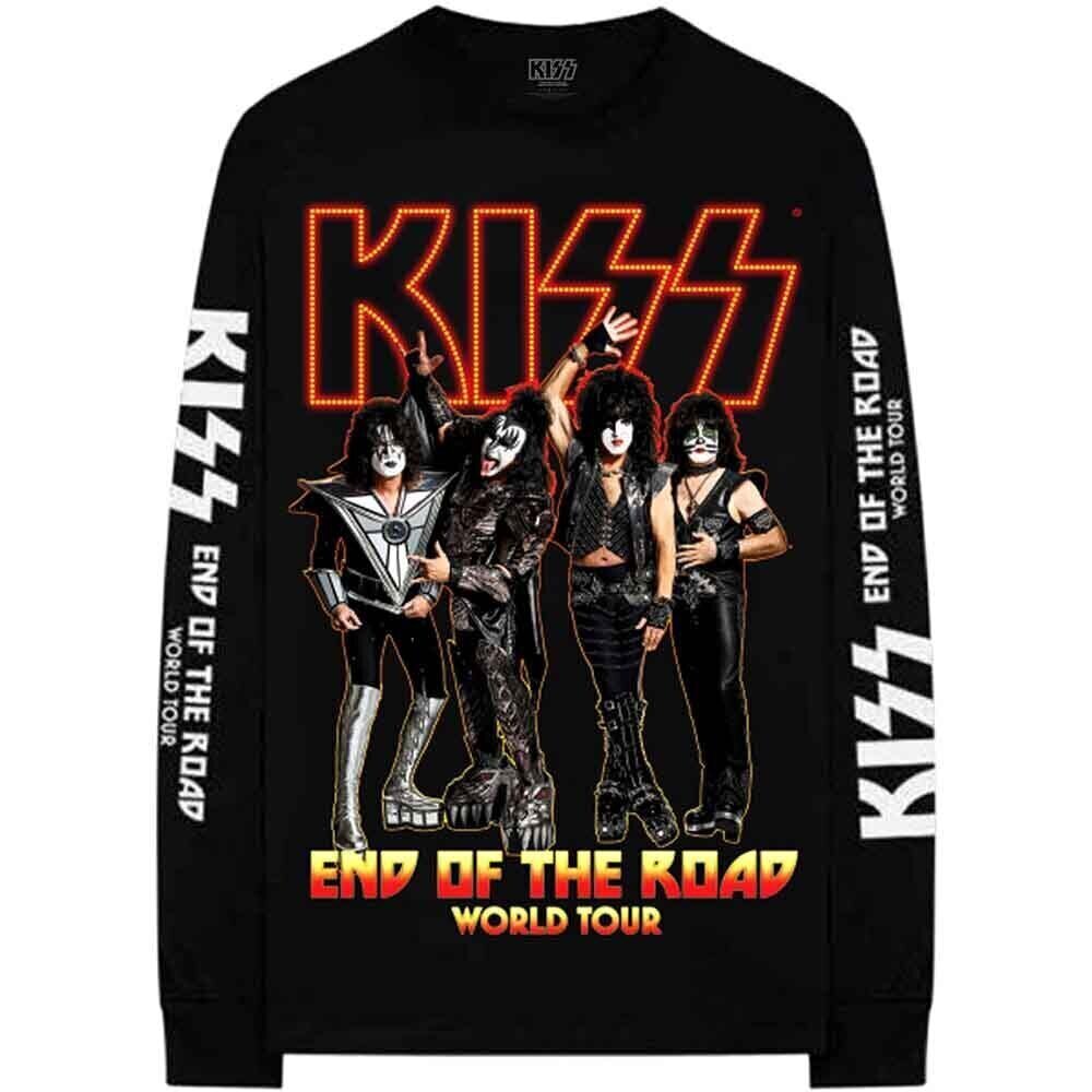 Shirt Kiss End Of The Road Tour (Ex-Tour & Back & Sleeve Print) Black M Shirt