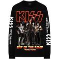 Kiss End Of The Road Tour (Ex-Tour & Back & Sleeve Print) Black XL Camiseta de manga corta
