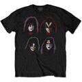 Kiss Faces Black 2XL T-särk