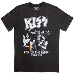T-shirt Kiss End Of The Road World Tour (Stone Wash) Charcoal Grey L T-shirt