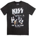 Kiss End Of The Road World Tour (Stone Wash) Gri cărbune L Tricou