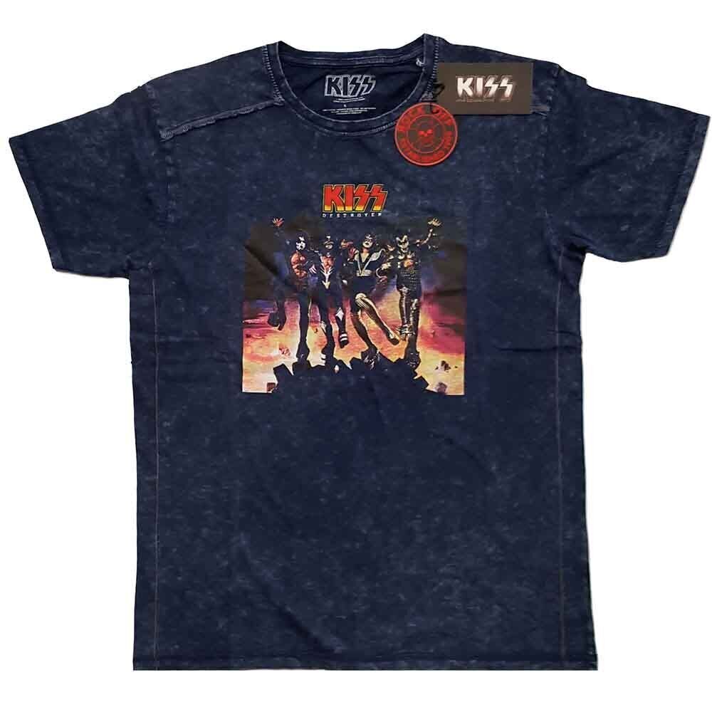 T-shirt Kiss Destroyer (Wash Collection) Navy Blue XL T-shirt
