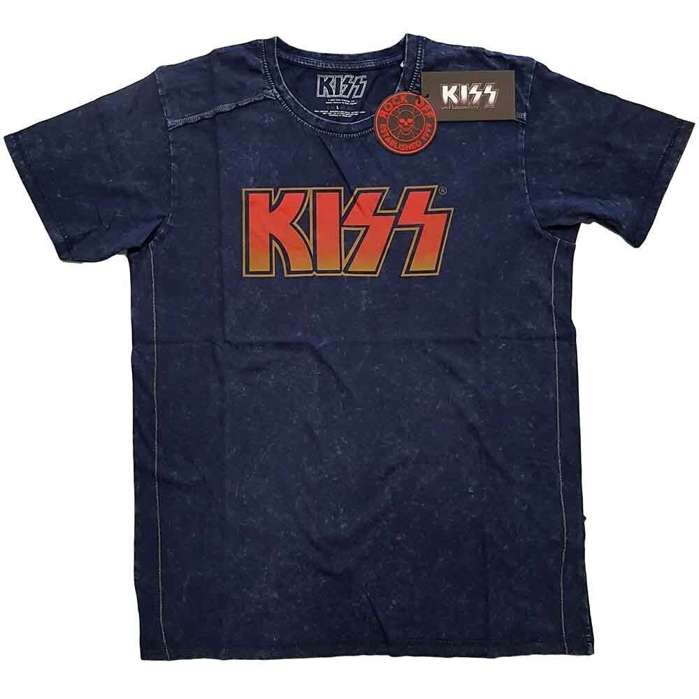 T-shirt Kiss Classic Logo (Wash Collection) Navy Blue XL T-shirt