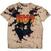 Camiseta de manga corta Kiss Classic Logo (Wash Collection) Dip Dye Tan And Black S Camiseta de manga corta
