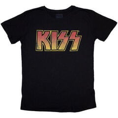 Skjorte Kiss Vintage Classic Logo Black L Dame Skjorte