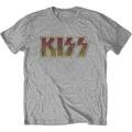 Kiss Vintage Classic Logo Grey M T-särk