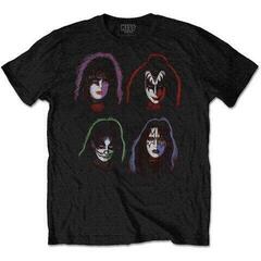 T-Shirt Kiss Faces Black L T-Shirt
