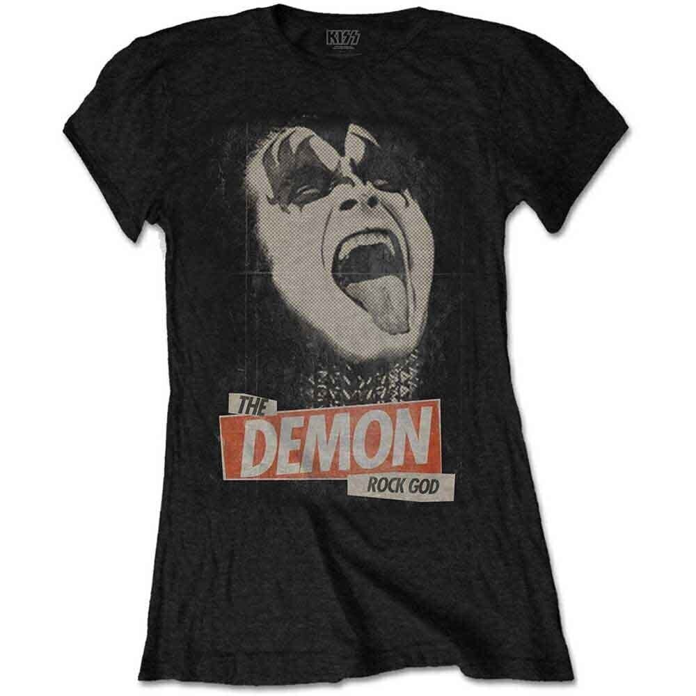 T-shirt Kiss The Demon Rock Black M Feminino T-shirt