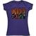 Camiseta de manga corta Kiss Logo, Faces & Icons Morado XS De mujer Camiseta de manga corta