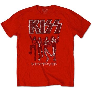 T-shirt Kiss Destroyer Sketch Red XL T-shirt - 1