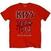 T-Shirt Kiss Destroyer Sketch Red 2XL T-Shirt