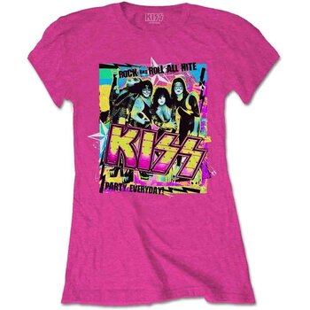 T-Shirt Kiss Party Every Day Heliconia Pink XL Ladies T-Shirt - 1