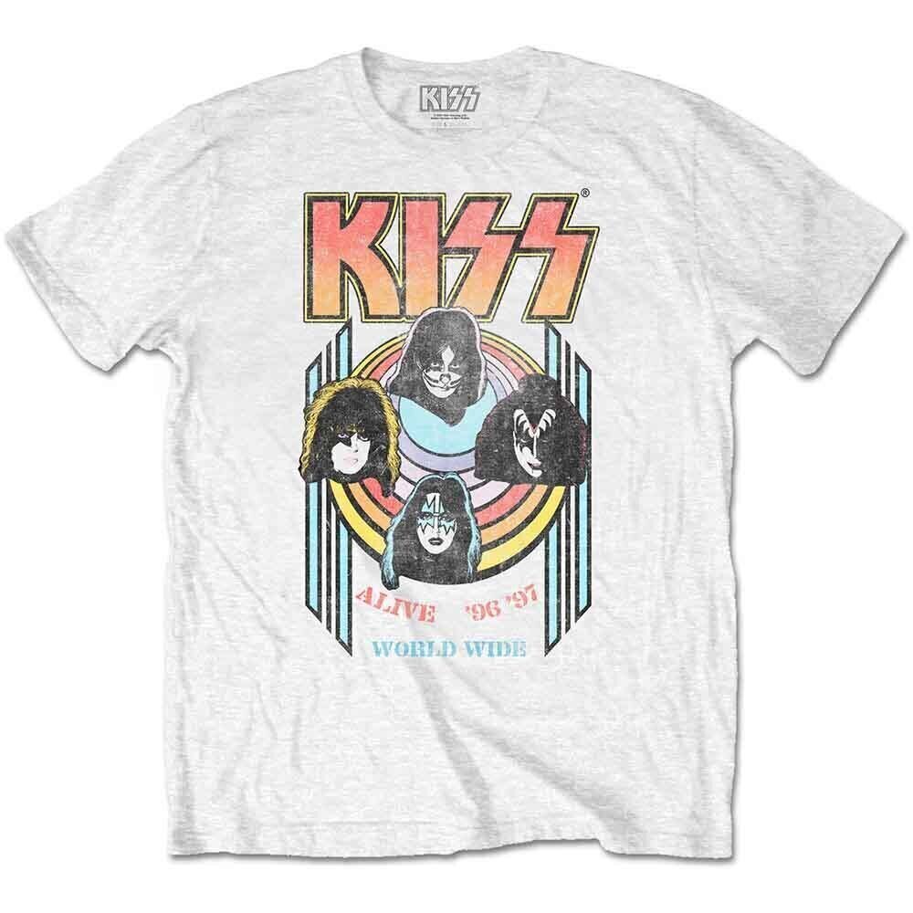 Camiseta de manga corta Kiss World Wide White XL Camiseta de manga corta