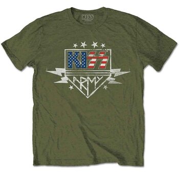 Camiseta de manga corta Kiss Army Lightning Military Green L Camiseta de manga corta - 1