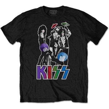 T-Shirt Kiss Umbrellas Black L T-Shirt - 1