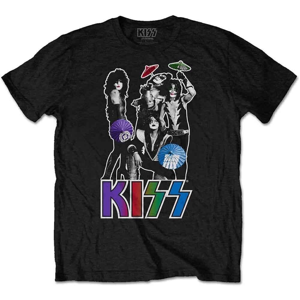 Camiseta de manga corta Kiss Umbrellas Black XL Camiseta de manga corta