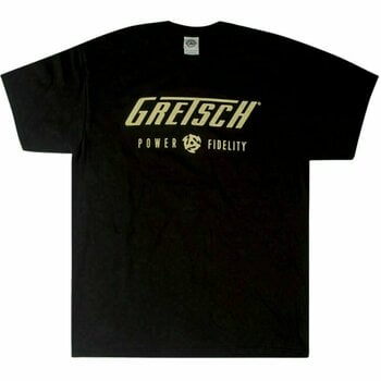 T-Shirt Gretsch T-Shirt Power & Fidelity Logo Unisex Black L - 1