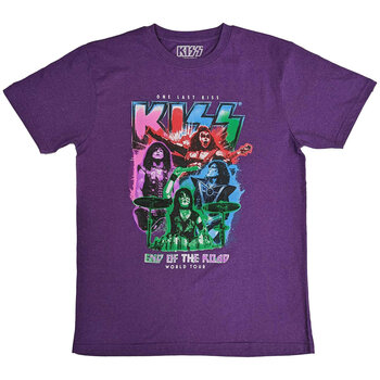 Camiseta de manga corta Kiss End Of The Road Colour Pop (Back Print) Morado S Camiseta de manga corta - 1