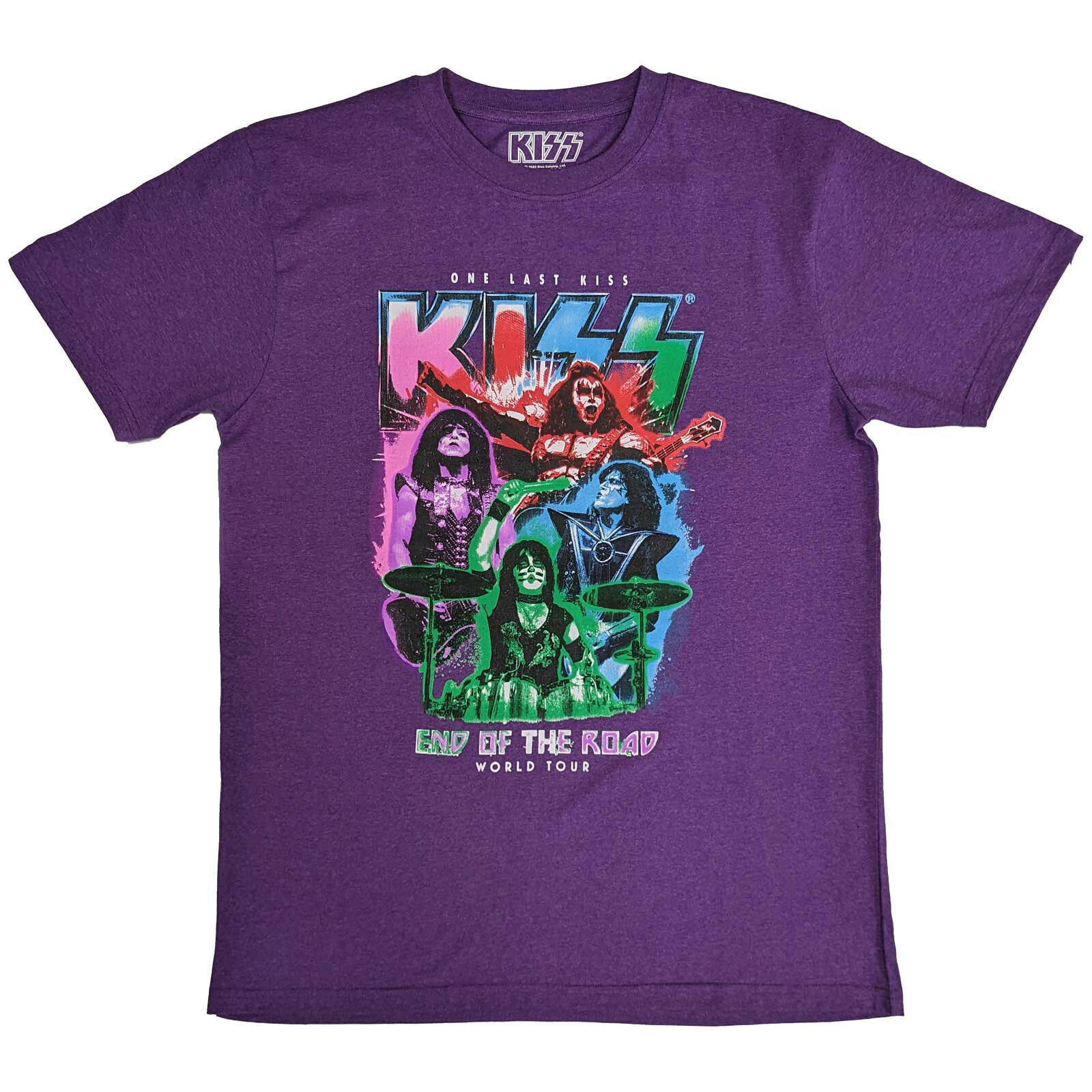 T-shirt Kiss End Of The Road Colour Pop (Back Print) Purple XL T-shirt