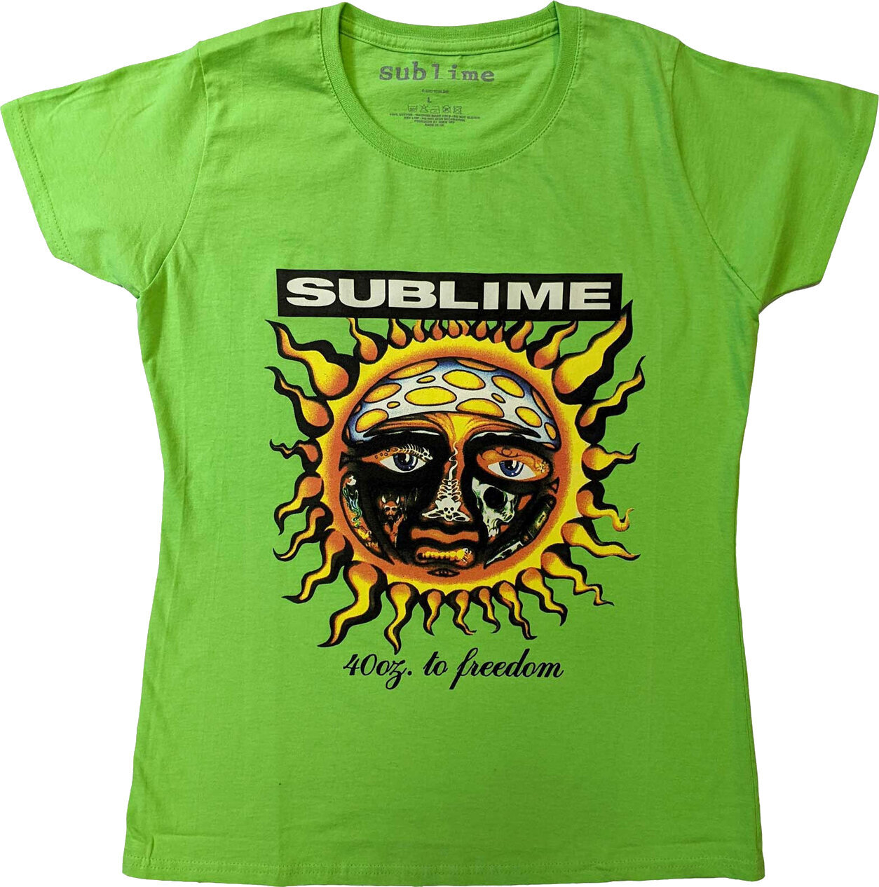 T-shirt Sublime 40oz To Freedom Green 2XL Feminino T-shirt