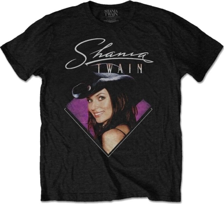 T-Shirt Shania Twain Purple Photo Black L T-Shirt