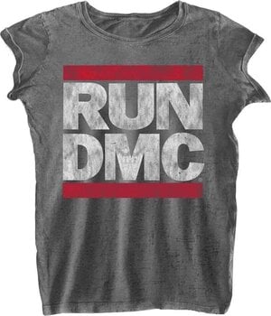 T-Shirt Run DMC DMC Logo Burnout Charcoal Grey L Ladies T-Shirt - 1