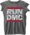 T-Shirt Run DMC DMC Logo Burnout Charcoal Grey L Ladies T-Shirt