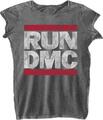 Run DMC DMC Logo Burnout Charcoal Grey L Feminino T-shirt