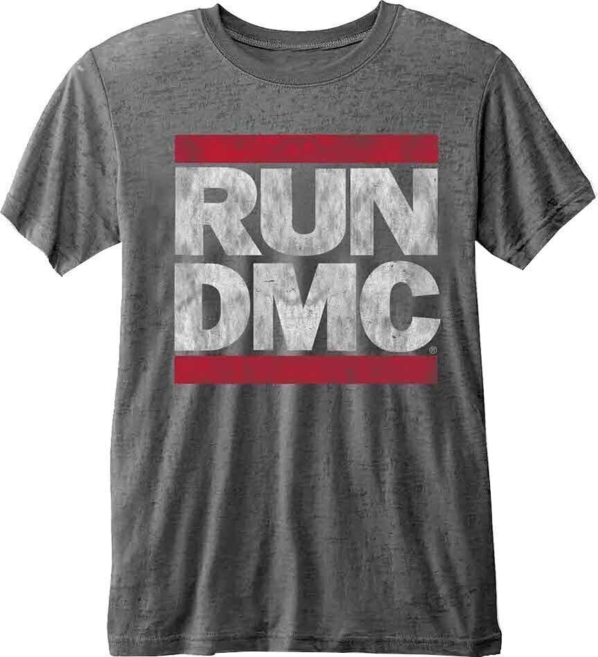 Camiseta de manga corta Run DMC DMC Logo Burnout Charcoal Grey S Camiseta de manga corta
