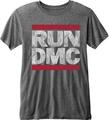 Run DMC DMC Logo Burnout Charcoal Grey XL Skjorte