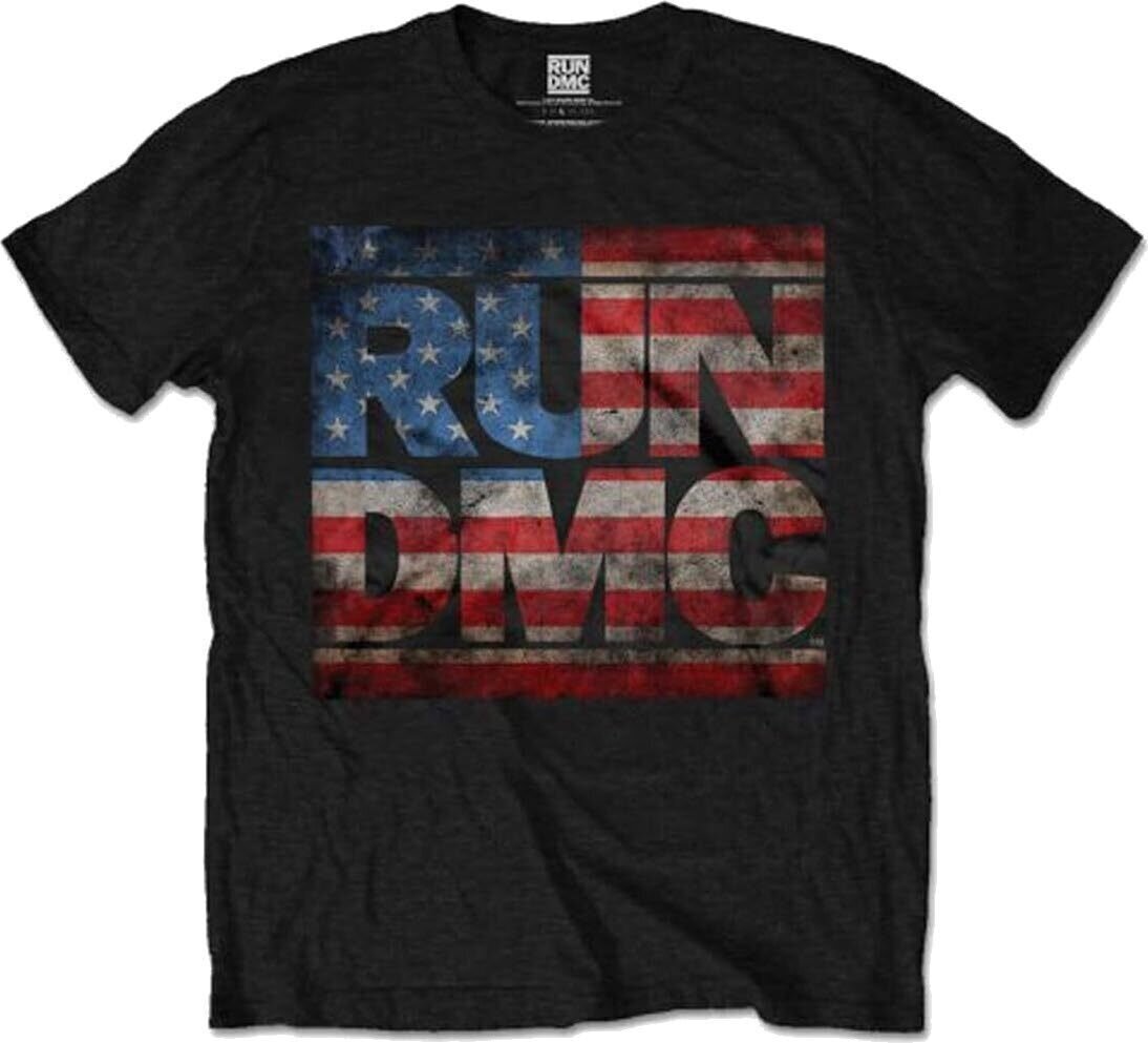 Skjorte Run DMC Americana Logo Black XL Skjorte