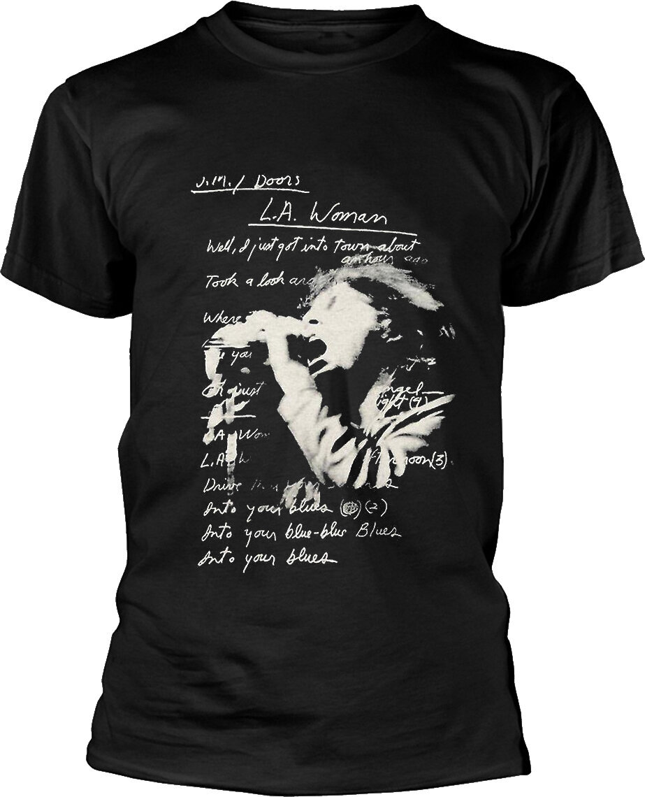 T-shirt The Doors LA Woman Lyrics Black 2XL T-shirt