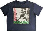The Clash London Calling Navy Blue L Ladies T-Shirt