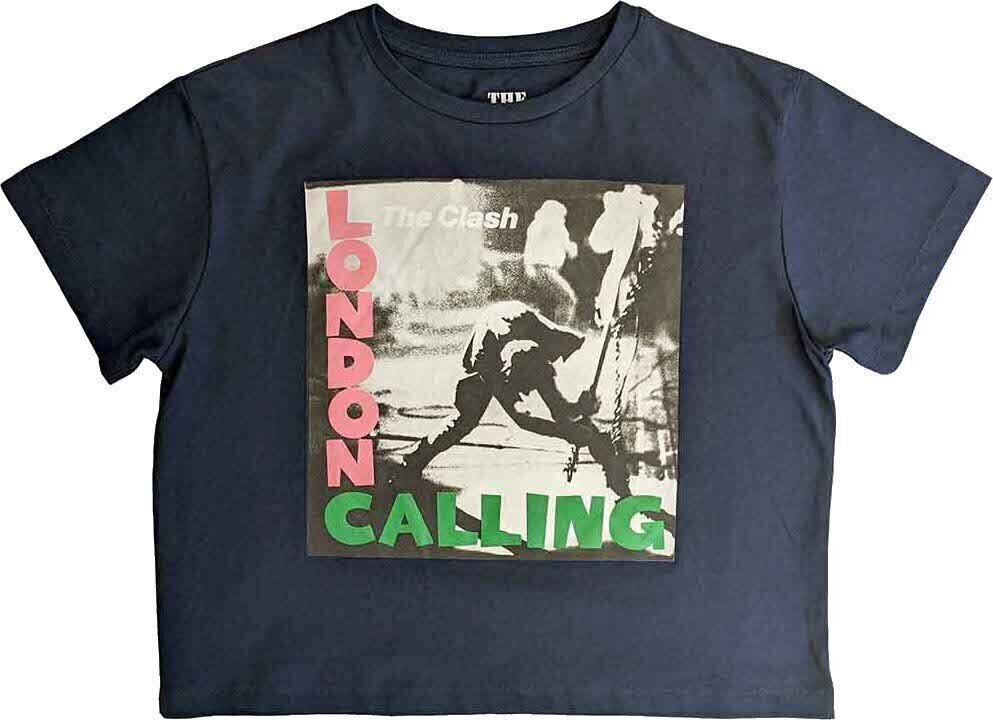 T-Shirt The Clash London Calling Navy Blue M Ladies T-Shirt