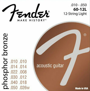 Cordes de guitares acoustiques Fender Phosphor Bronze Acoustic Guitar Strings - Light - 1