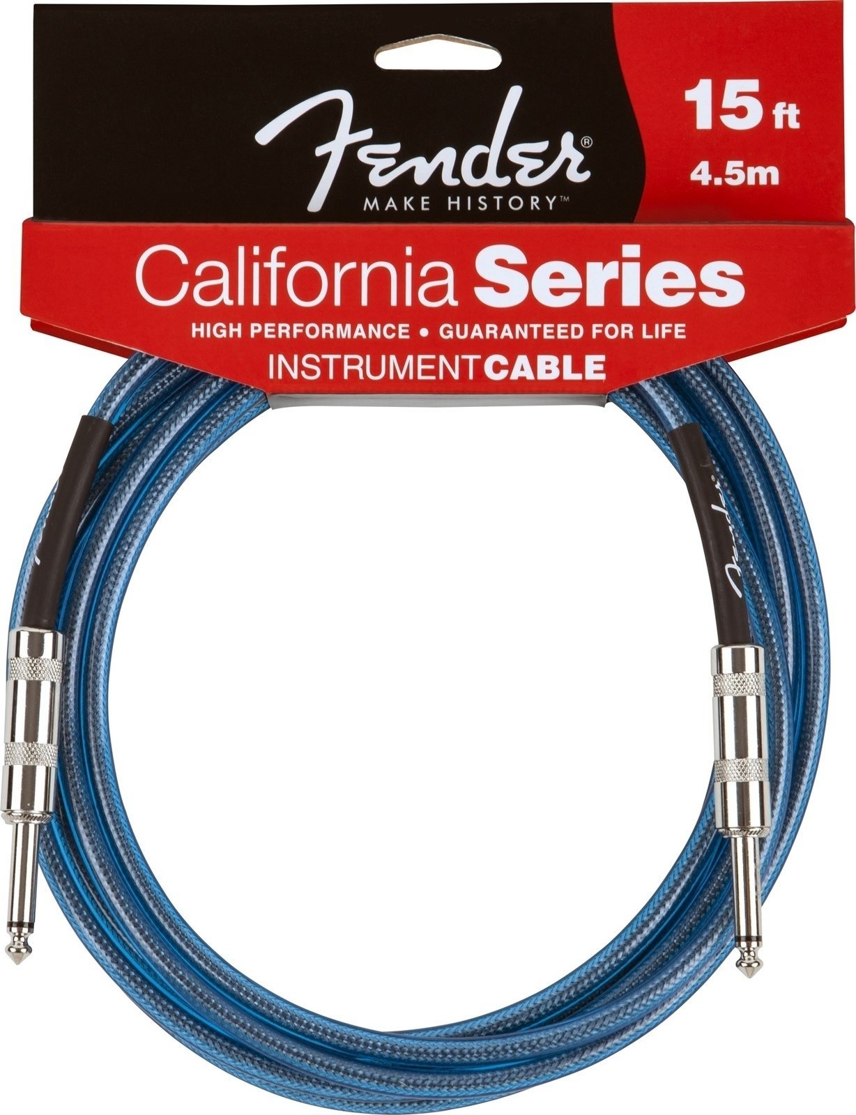 Nástrojový kábel Fender California Instrument Cable 4,5m - Lake Placid Blue