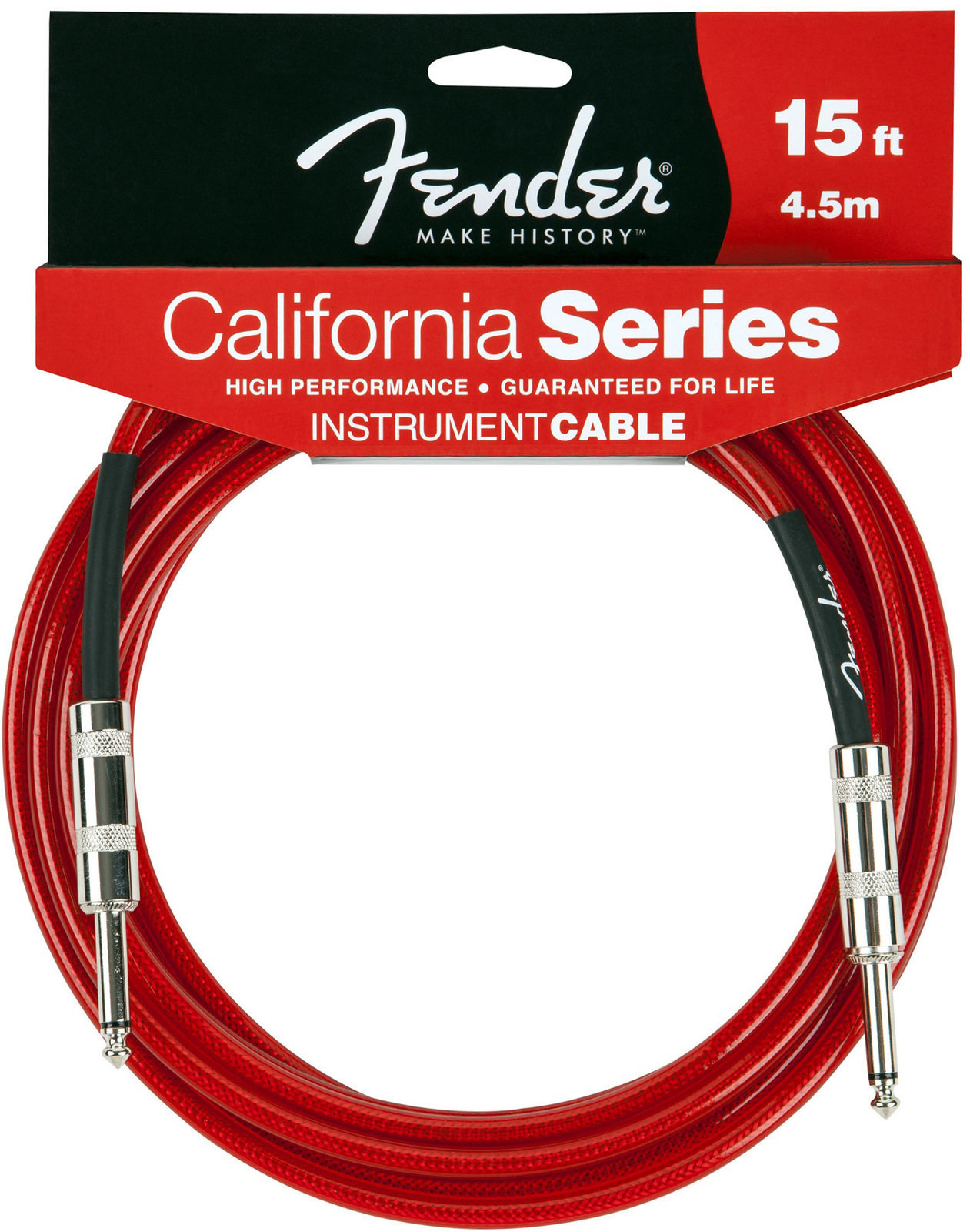 Καλώδιο Μουσικού Οργάνου Fender California Instrument Cable 4,5m - Candy Apple Red