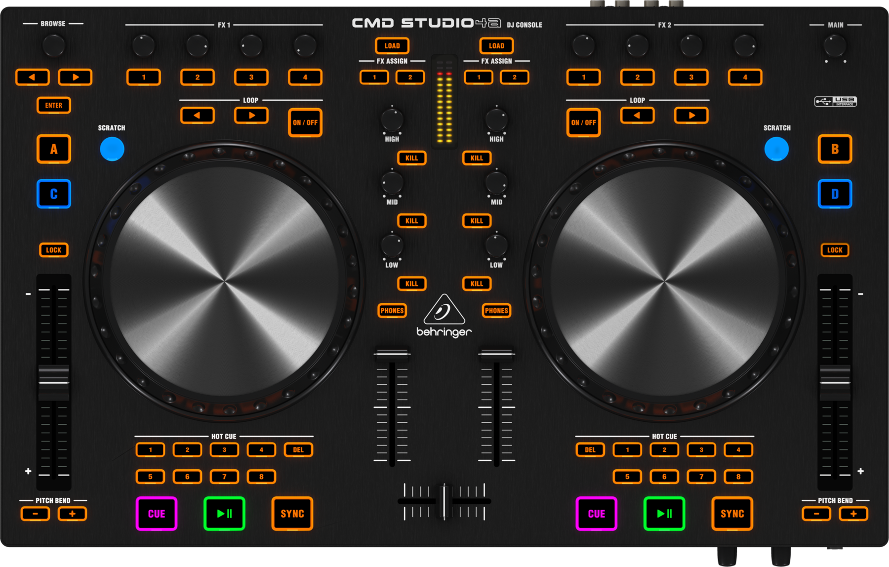 Controlador para DJ Behringer CMD STUDIO 4A Controlador para DJ