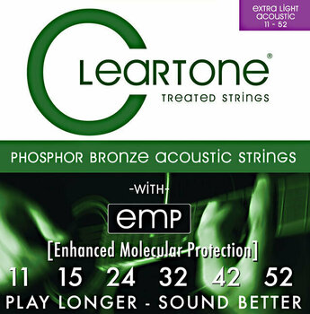 Cordas de guitarra Cleartone Custom-Light Acoustic 11-52 - 1