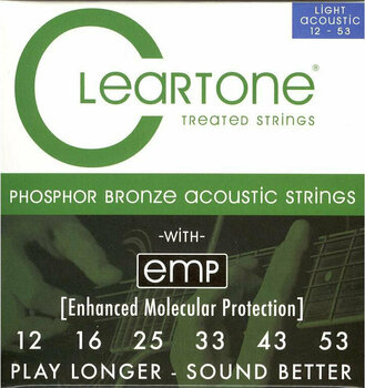 Struny pro akustickou kytaru Cleartone Light Acoustic 12-53 - 1