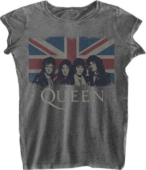Camiseta de manga corta Queen Vintage Union Jack Burnout Charcoal Grey S De mujer Camiseta de manga corta - 1