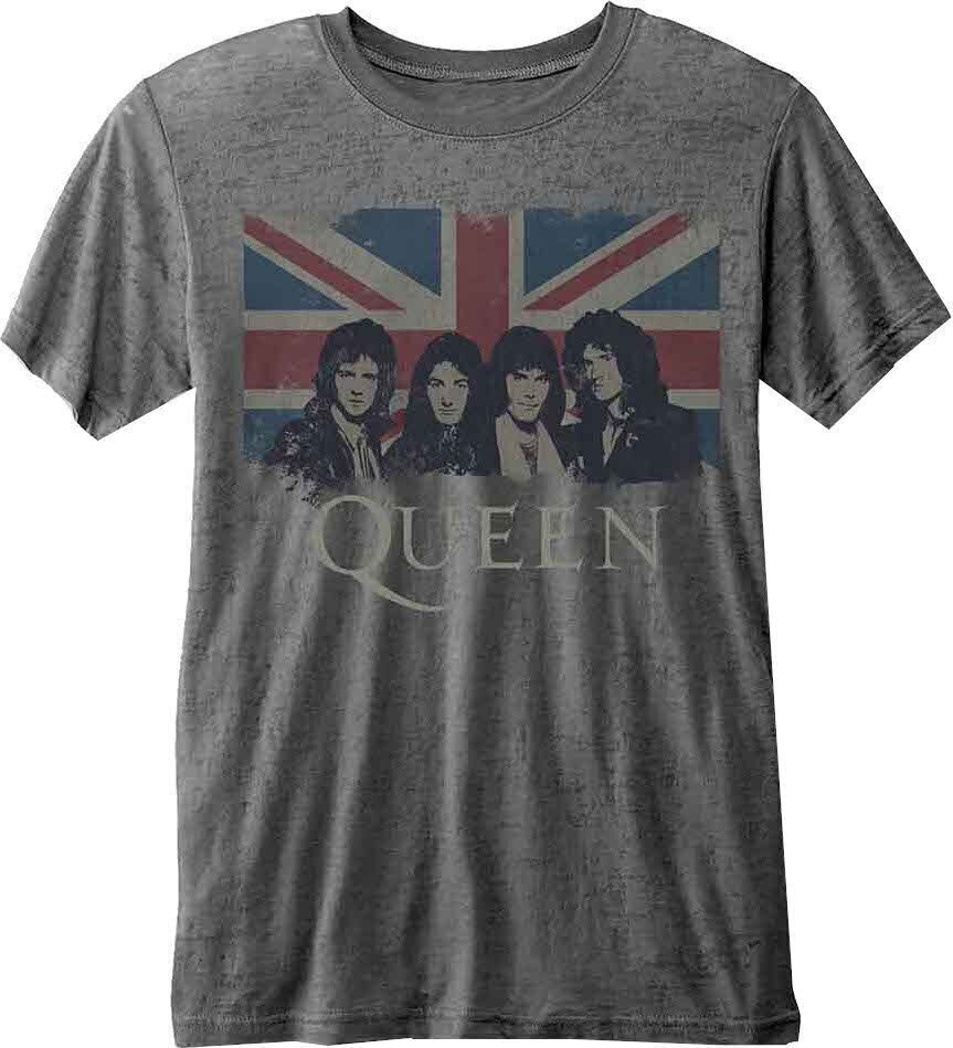 T-särk Queen Vintage Union Jack Burnout Charcoal Grey XL T-särk
