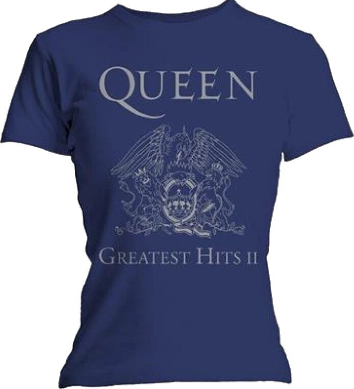 T-shirt Queen Greatest Hits II (Skinny Fit) Blue 2XL Feminino T-shirt