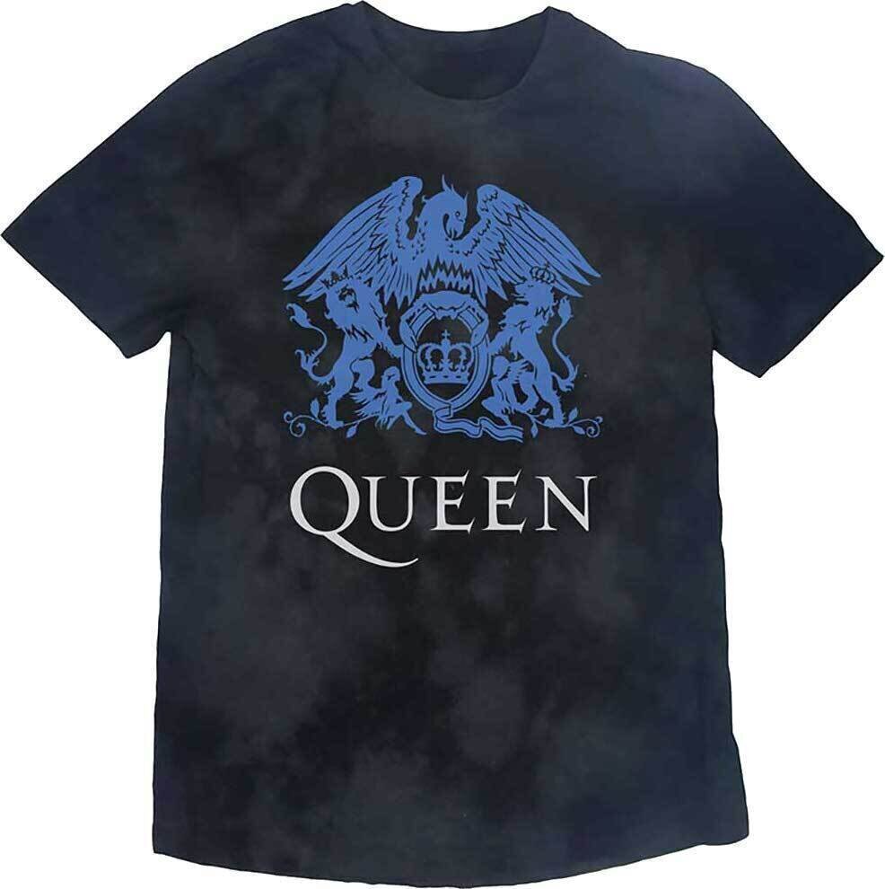 Tricou Queen Blue Crest (Wash Collection) Dip-Dye On Black S Tricou