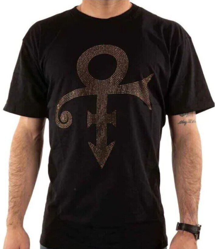 T-Shirt Prince Gold Symbol (Embellished) Black L T-Shirt