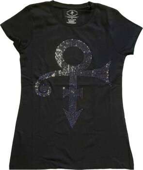 T-shirt Prince Purple Symbol (Embellished) Black 2XL Feminino T-shirt - 1