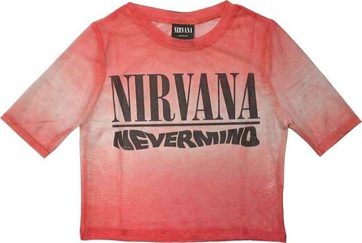 T-Shirt Nirvana Nevermind Wavy Logo (Mesh) Pink XL Ladies T-Shirt - 1